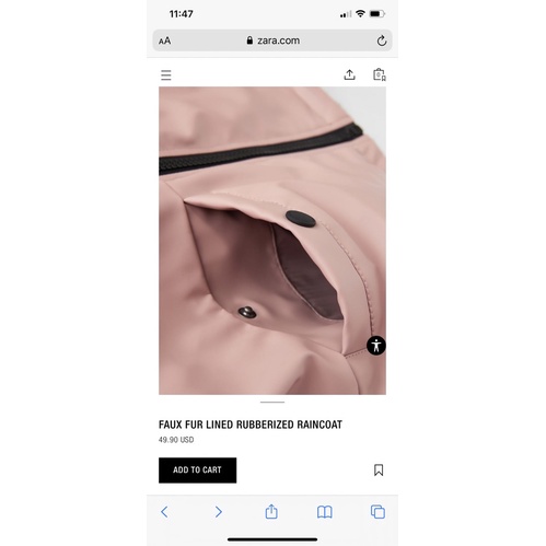 Áo Parka Bé Gái &amp; Bé Trai Lót Lông Da PU ZR