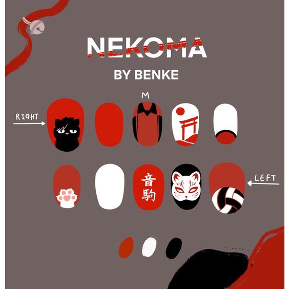 Nail box họa thiết kế họa tiết Haikyuu