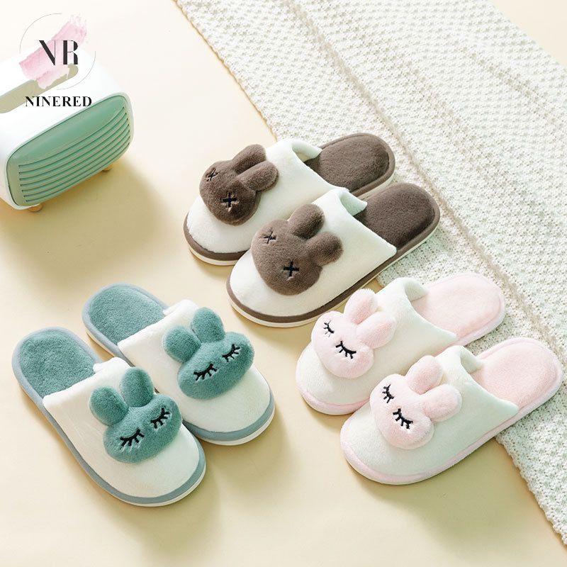 Dép Lông Đi Trong Nhà Thỏ Nam Nữ Dễ Thương Đế Chống Trơn Cao Cấp NineRed Homewear - D56 - D102