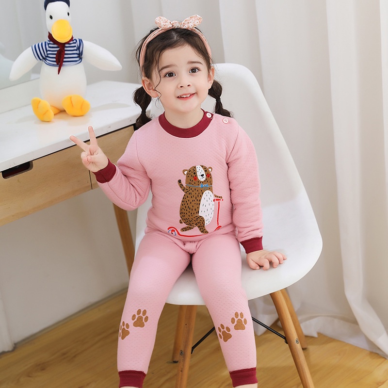 Bộ Quần Áo cotton Giữ Nhiệt Xinh Xắn Cho Bé