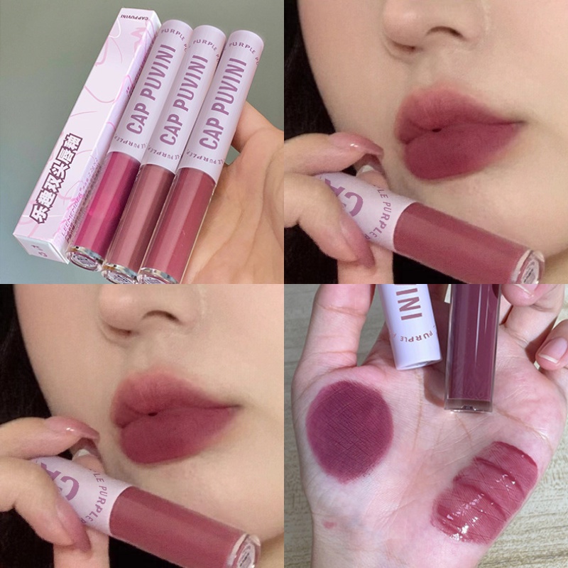 Son Môi Dạng Lỏng Cappuvini 2 Trong 1 Dưỡng Ẩm Lâu Trôi Không Phai Màu