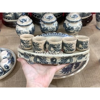 Kỉ chén cúng men rạn rồng (phụ kiện đồ thờ)