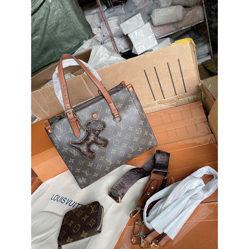 Sét túi Lv kèm ví và móc cún size 30 hàng fullbox nguyên seal