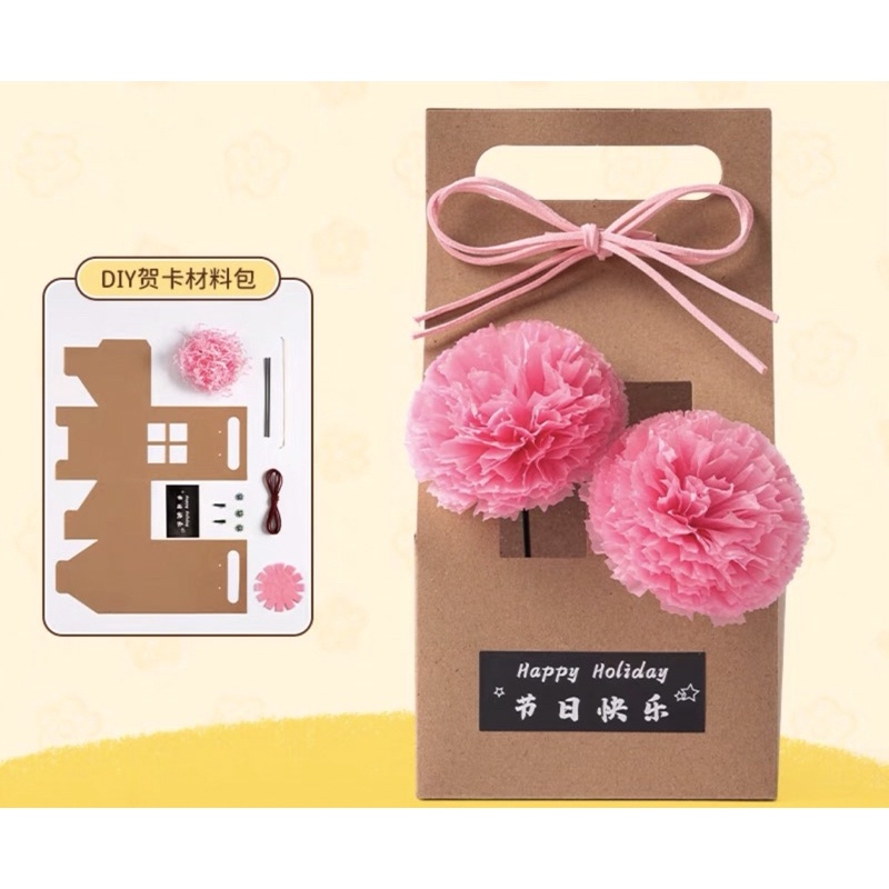 Hoa cẩm chướng giấy DIY sáng tạo cho bé. Tự làm giỏ hoa làm quà tặng