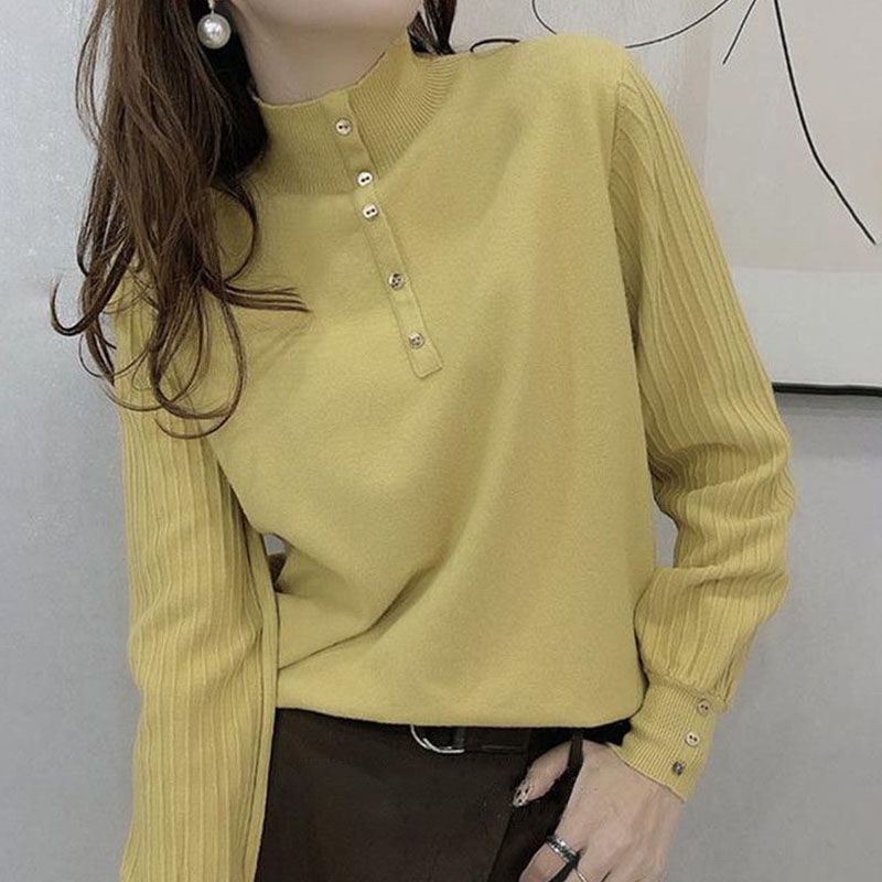 Áo sweater Dệt Kim Mỏng Tay Dài Dáng Rộng Thời Trang Xuân Thu Cho Nữ