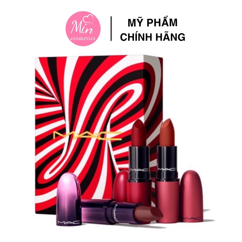 Set Son MAC 3 Cây Kiss Of Magic Lip Kit (Có tách set)
