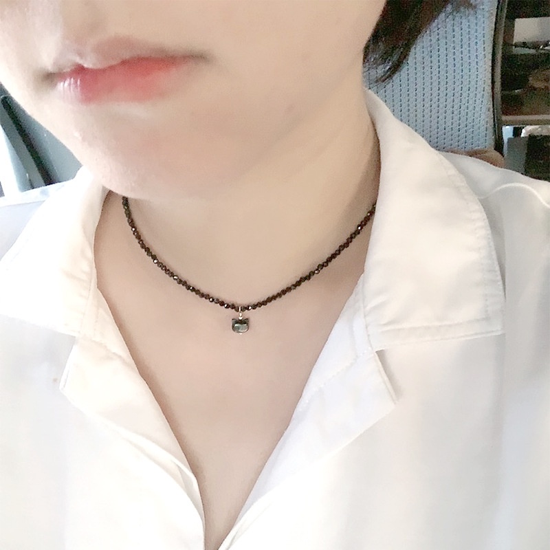 Vòng Cổ Choker Hình Mèo Trắng Đen Siêu Lấp Lánh Dễ Thương