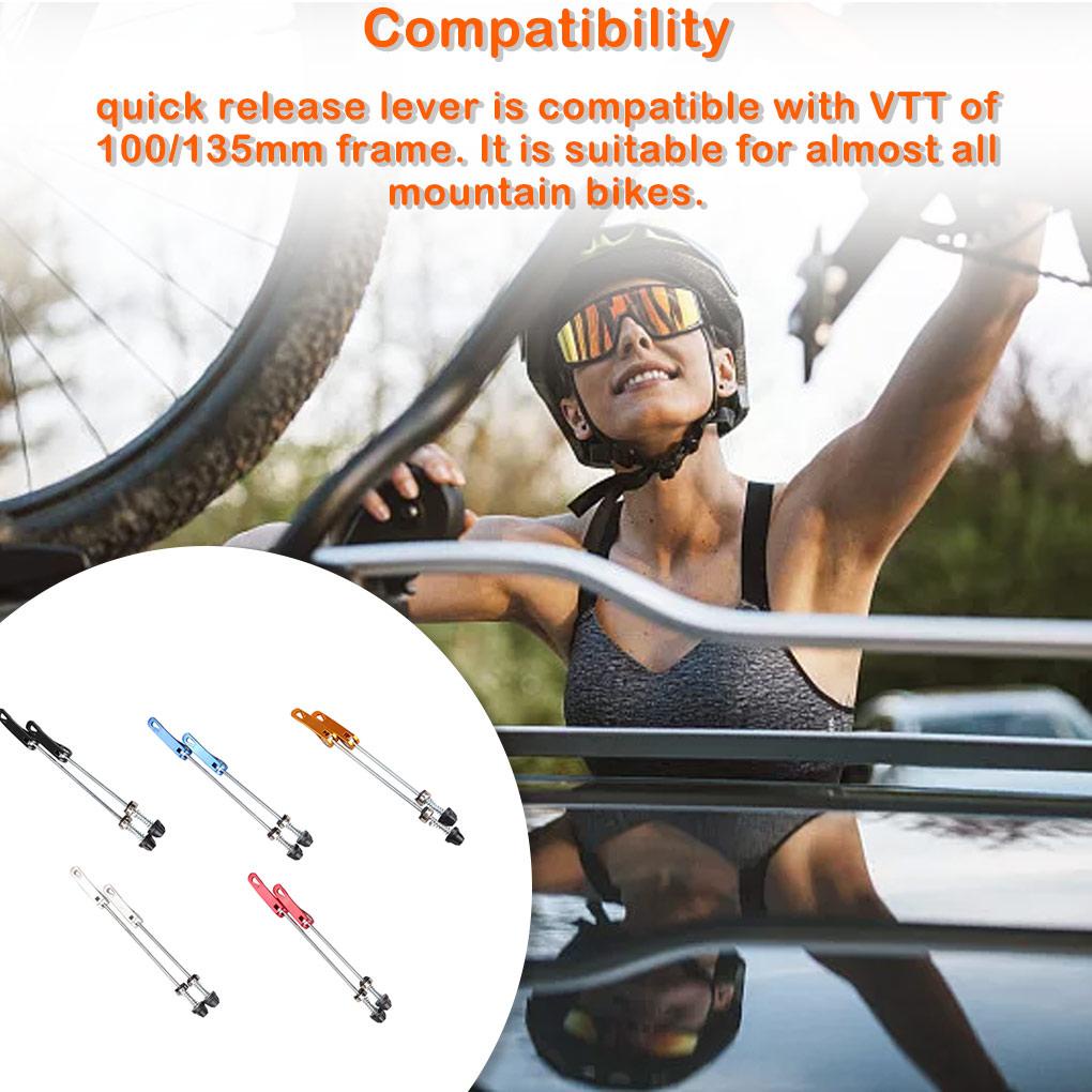 [MAPD] Set 2 Trục Bánh Xe Đạp Bằng Thép Ổn Định Tháo Gỡ Nhanh Co Giãn Tốt Chống Rỉ Sét Trọng Lượng Nhẹ