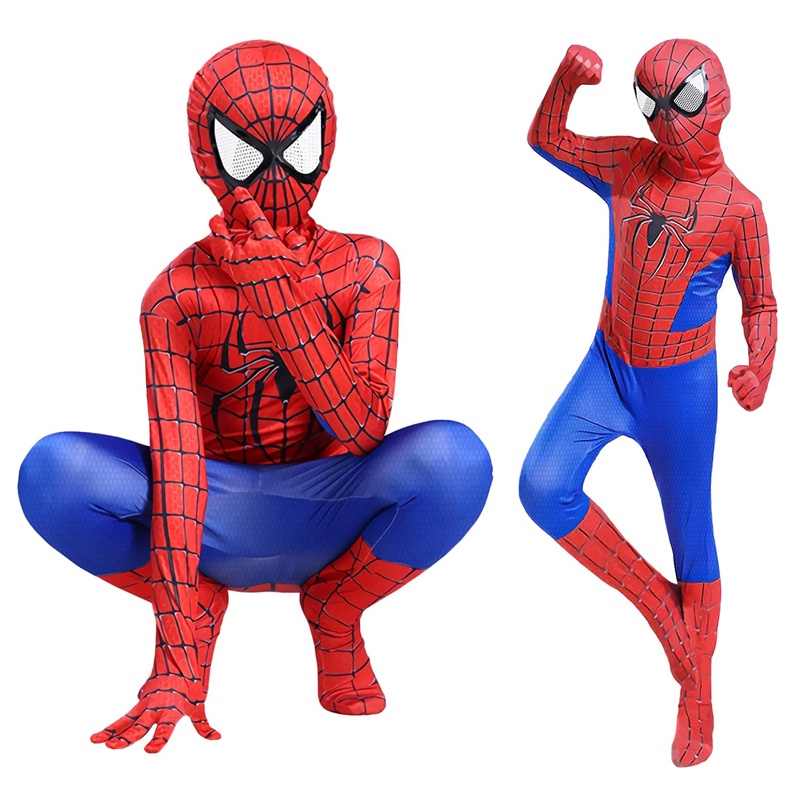 Bộ Đồ Hóa Trang Halloween Nhân Vật Siêu Anh Hùng Zentai Spiderman Cho Trẻ Em