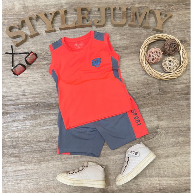 Bộ thể Thao thun lạnh - thông hơi sát nách bé trai