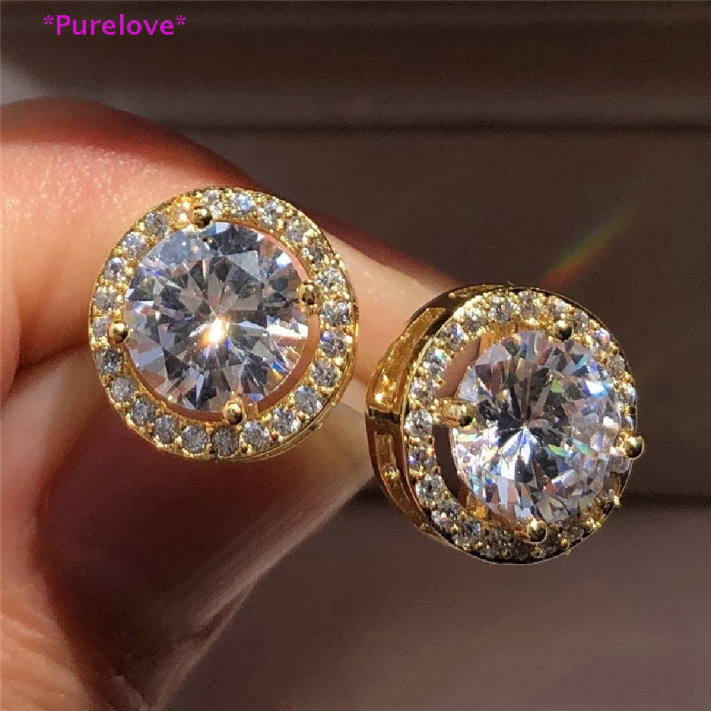 Khuyên Tai Tròn Đính Đá Zircon Phong Cách Vintage Thời Trang Cho Nữ Mới
