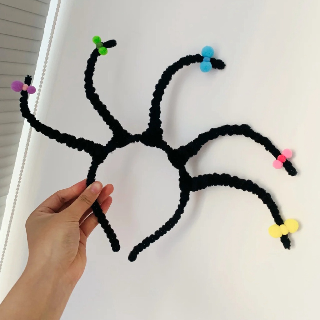 Băng Đô Cài Tóc Màu Đen Hình Phù Thủy Vui Nhộn Cho Tiệc Halloween