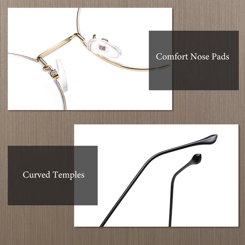 Mắt Kính Gọng Kim Loại Chống Bức Xạ Cho Nữ Giới