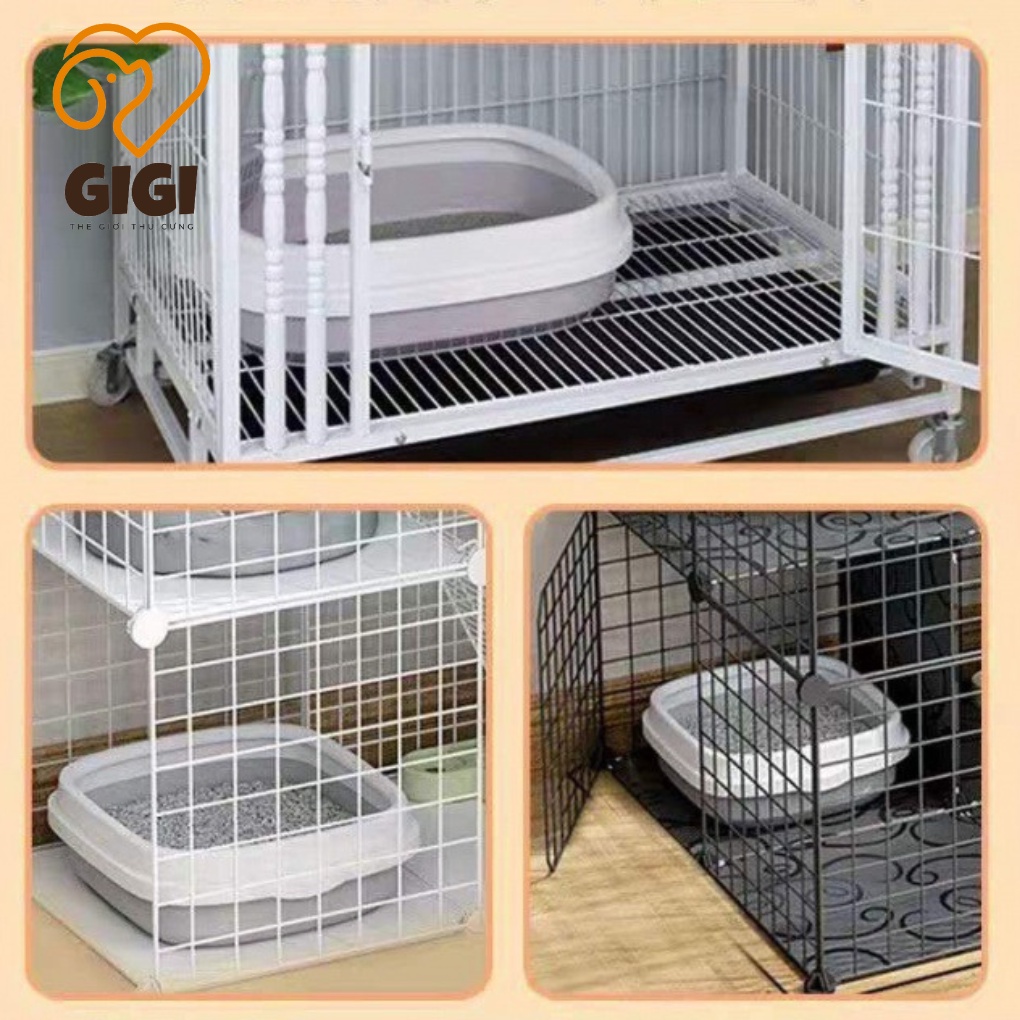 Khay chậu cát vệ sinh cho mèo size trung hình bầu dục nhựa cao cấp tặng kèm xẻng xúc cát - GiGi Pet Shop