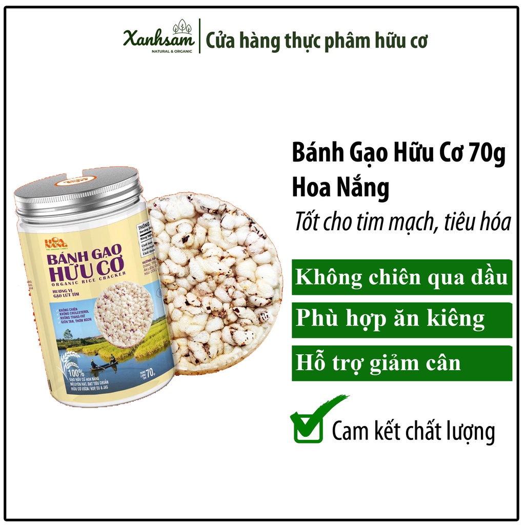 Bánh Gạo Hữu Cơ 70g Hoa Nắng - Xanhsam Organic