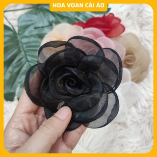 Hoa cài áo váy, tag hoa cài áo, hoa trà cài áo có ghim có trâm cài áo váy, áo dài hàng handmade siêu đẹp