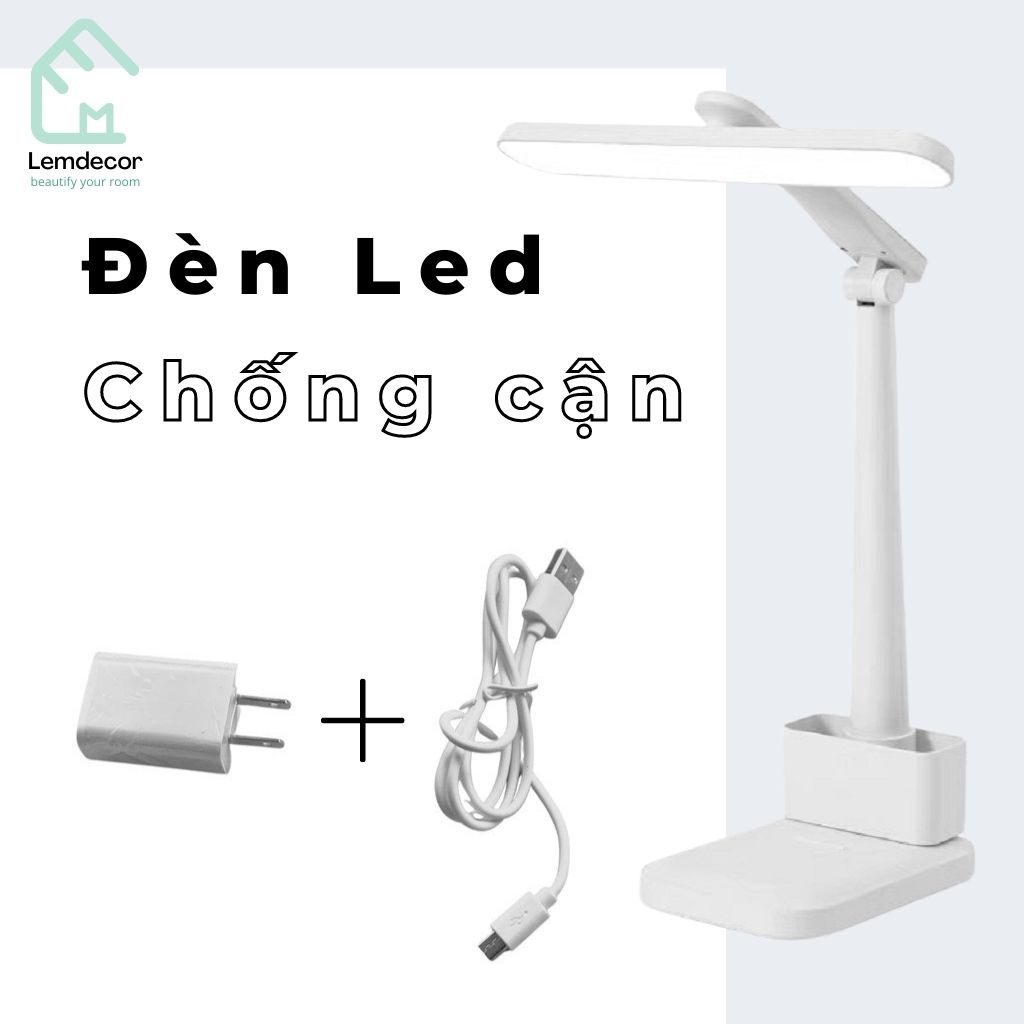Đèn LED để bàn học tập làm việc gập gọn 3 chế độ sáng chống cận thị