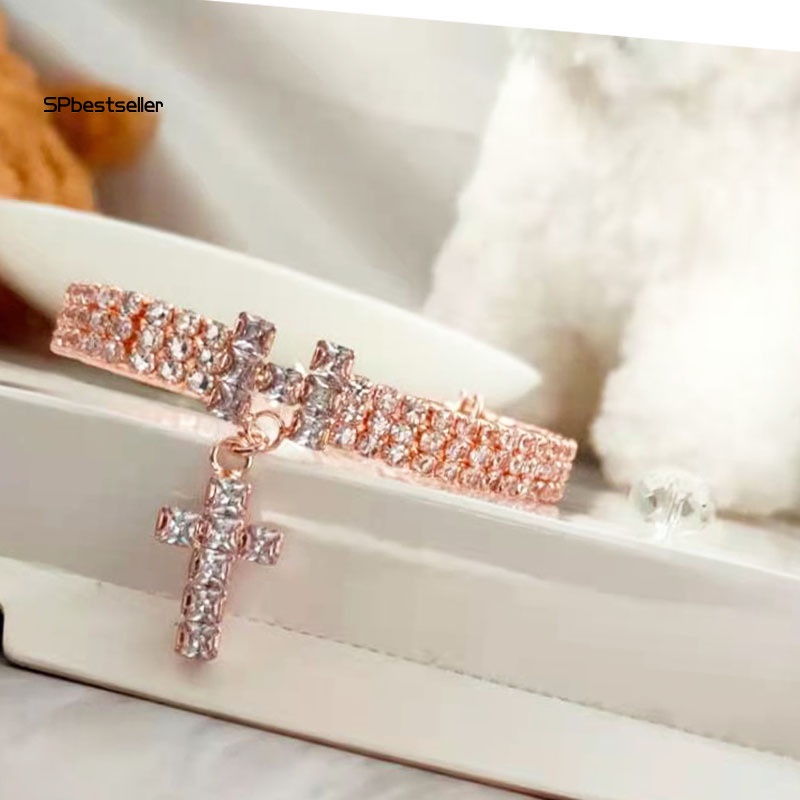 Vòng Cổ Đính Đá Thời Trang Cho Thú Cưng