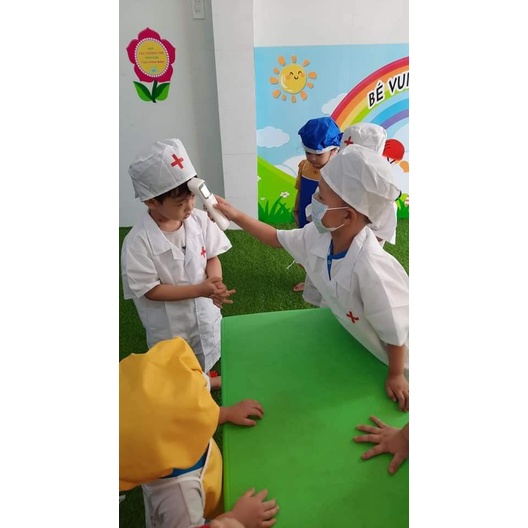 Bộ Đồ Chơi Quần Áo Bác Sĩ Cho Bé - Áo Bác Sĩ, Y Tá Kèm Nón Cho bé