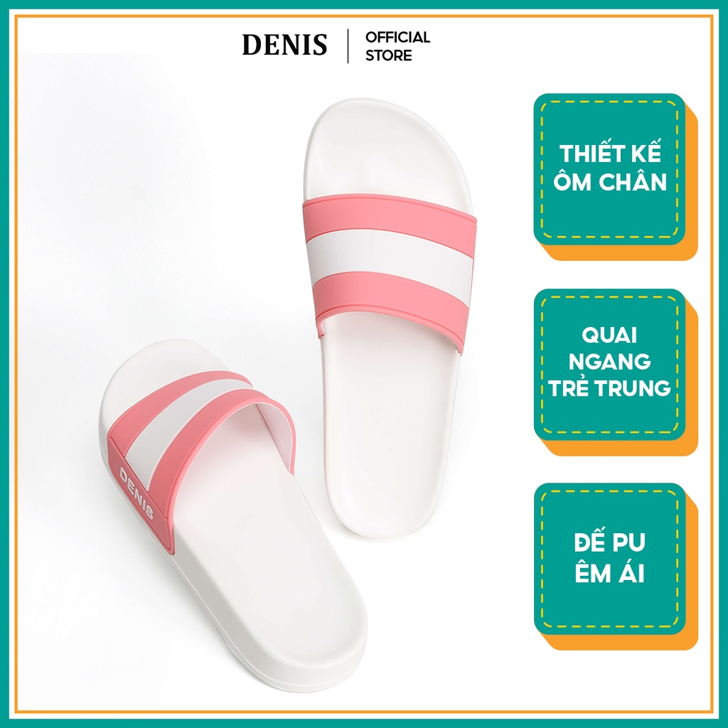 Dép quai ngang Denis Nữ Slipper quai hồng nữ tính SP15