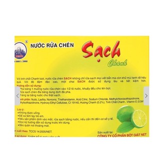 Nước rửa chén Sạch hương Chanh 4kg