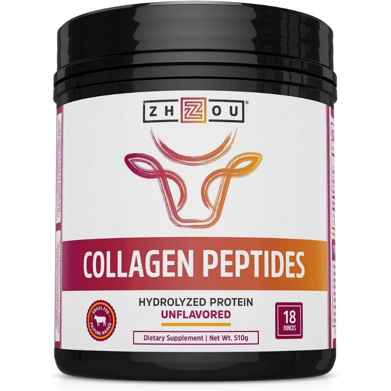 Bột Collagen Peptides 11.000mg Bột Bổ Sung Protein Collagen Thủy Phân Trẻ Hóa Đẹp Da Tốt Xương Khớp 510gr Zhou Collagen