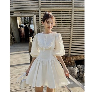 Váy trắng Dara Dress dự tiệc tay phồng - COQUI