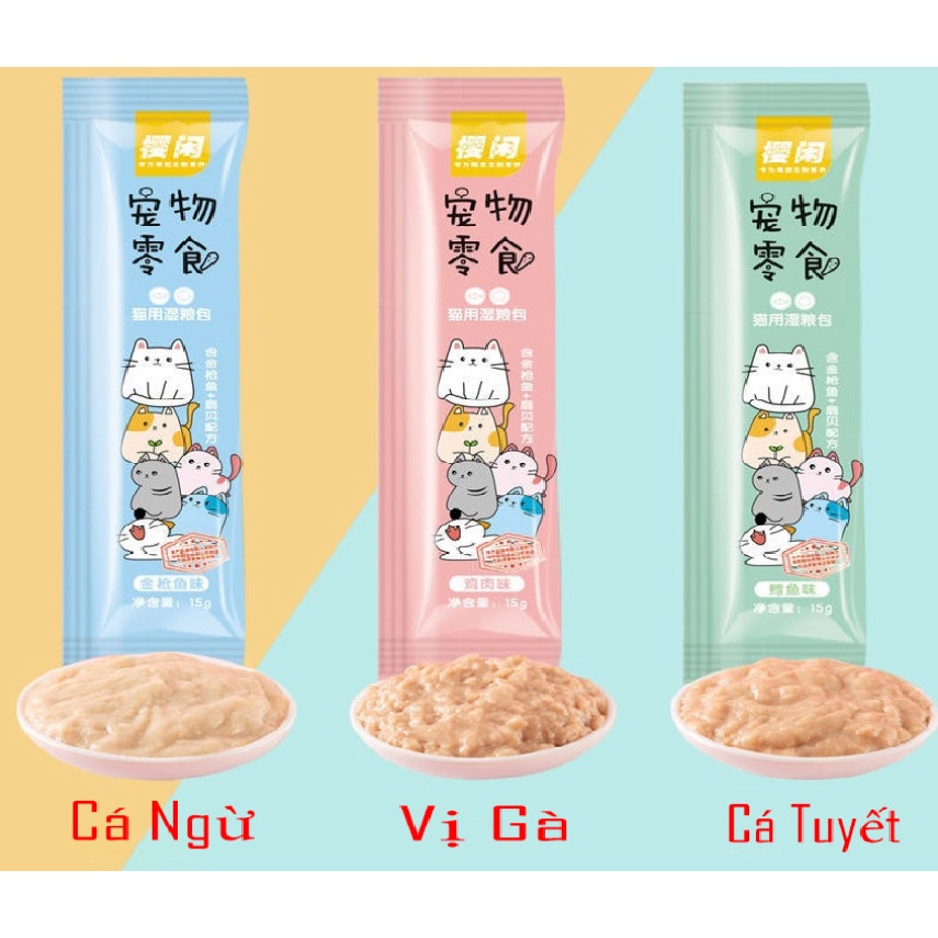 Soup Thưởng Cho Mèo Thanh 15g - Súp Thưởng Shizuka Nhật Bản