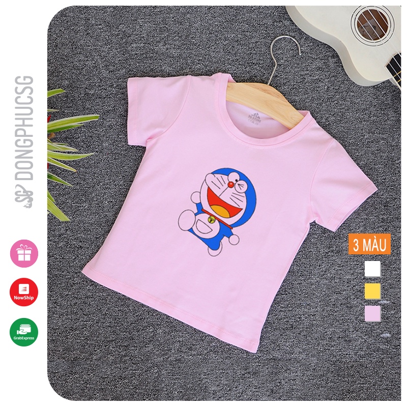 Áo trẻ em hình Doremon thun cotton mềm mịn phông mát mẻ đủ size cho bé trai bé gái TE02 | SG