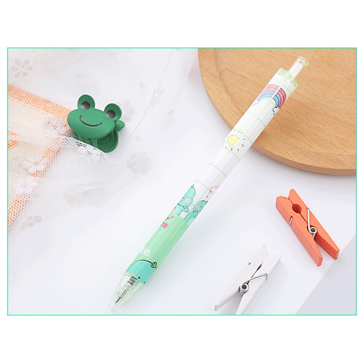 Bút Mực Gel Đen Hình Khủng Long Dễ Thương Ruột bút gel bút gel nhiều màu Bút bi bấm bút bi hình thú bút bi nước cute bút cute giá rẻ