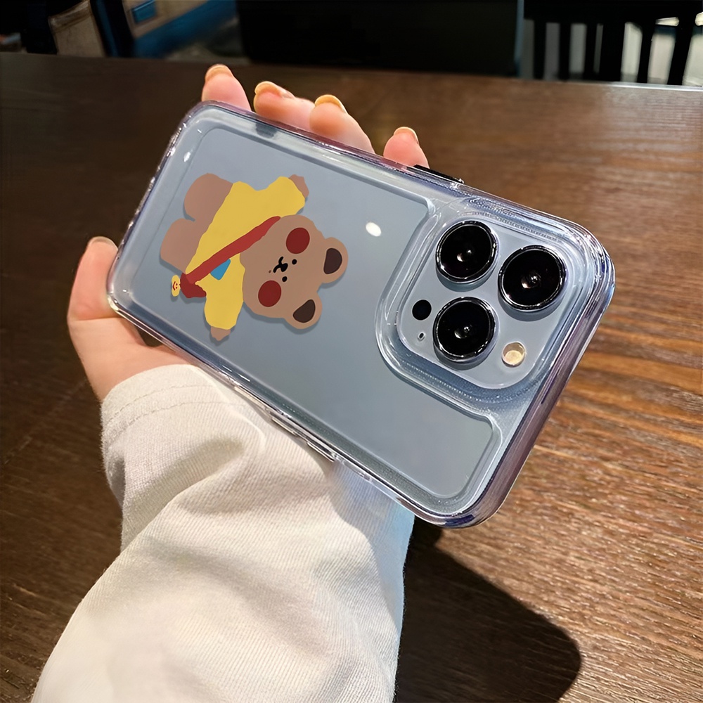 Ốp Điện Thoại Trong Suốt In Hình Gấu Hoạt Hình Dễ Thương Cho iphone 14ProMax 14Plus 13 11 12 7Plus X XR XS Max 8 7