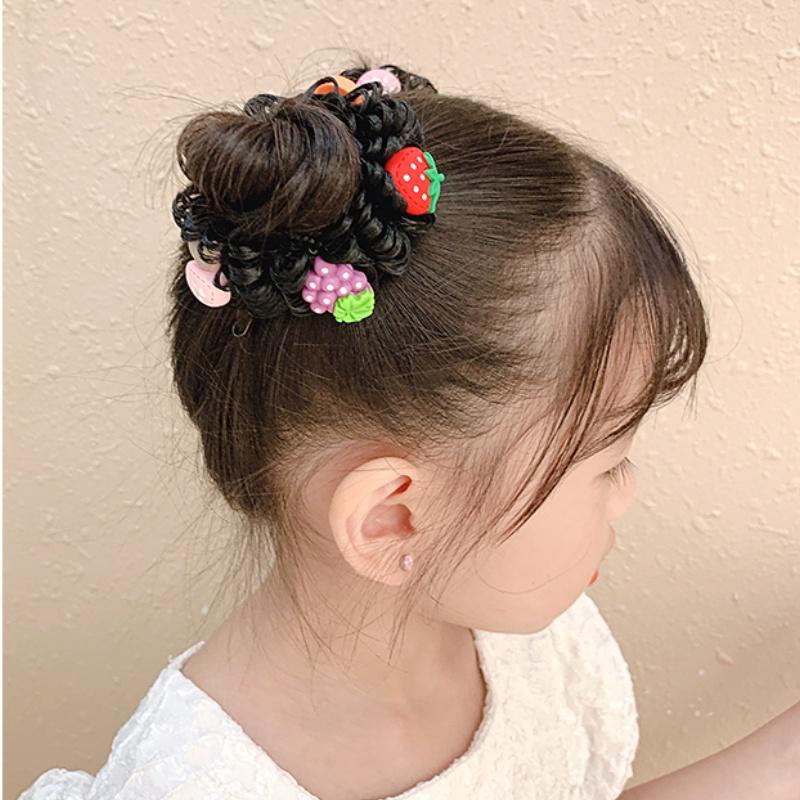 PVN50798 Dây Buộc Tóc Gắn Tóc Giả Bằng Cao Su Phong Cách Hàn Quốc Thời Trang Cho Bé Gái Giá Rẻ