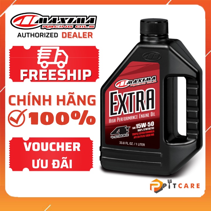 Nhớt Xe PKL Maxima Extra 15W50 100% Synthetic Có Chiết Lẻ Công Thức Mới Cực Bốc