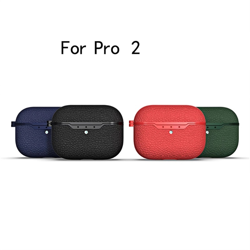 Vỏ Bảo Vệ Hộp Sạc Tai Nghe Không Dây airpods-pro 2 Bằng Silicon Mềm Họa Tiết Vỏ Trái Vải