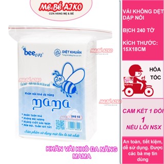 Khăn Vải Khô Đa Năng Mama 240 Tờ, Vải Không Dệt Dập Nổi An Toàn Cho Bé Tại Shop Mẹ Và Bé Aiko