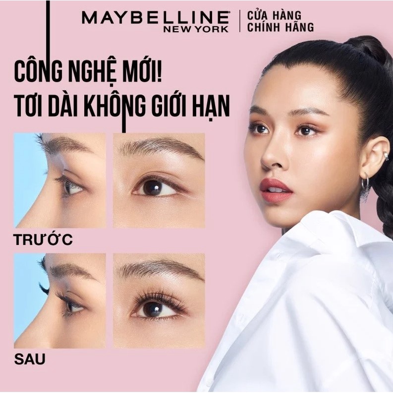 Mascara Làm Dài, Dày Và Cong Mi Chống Trôi Maybelline The Hyper Curl, Lash Sensational, Big Shot, Falsies Lash Lift