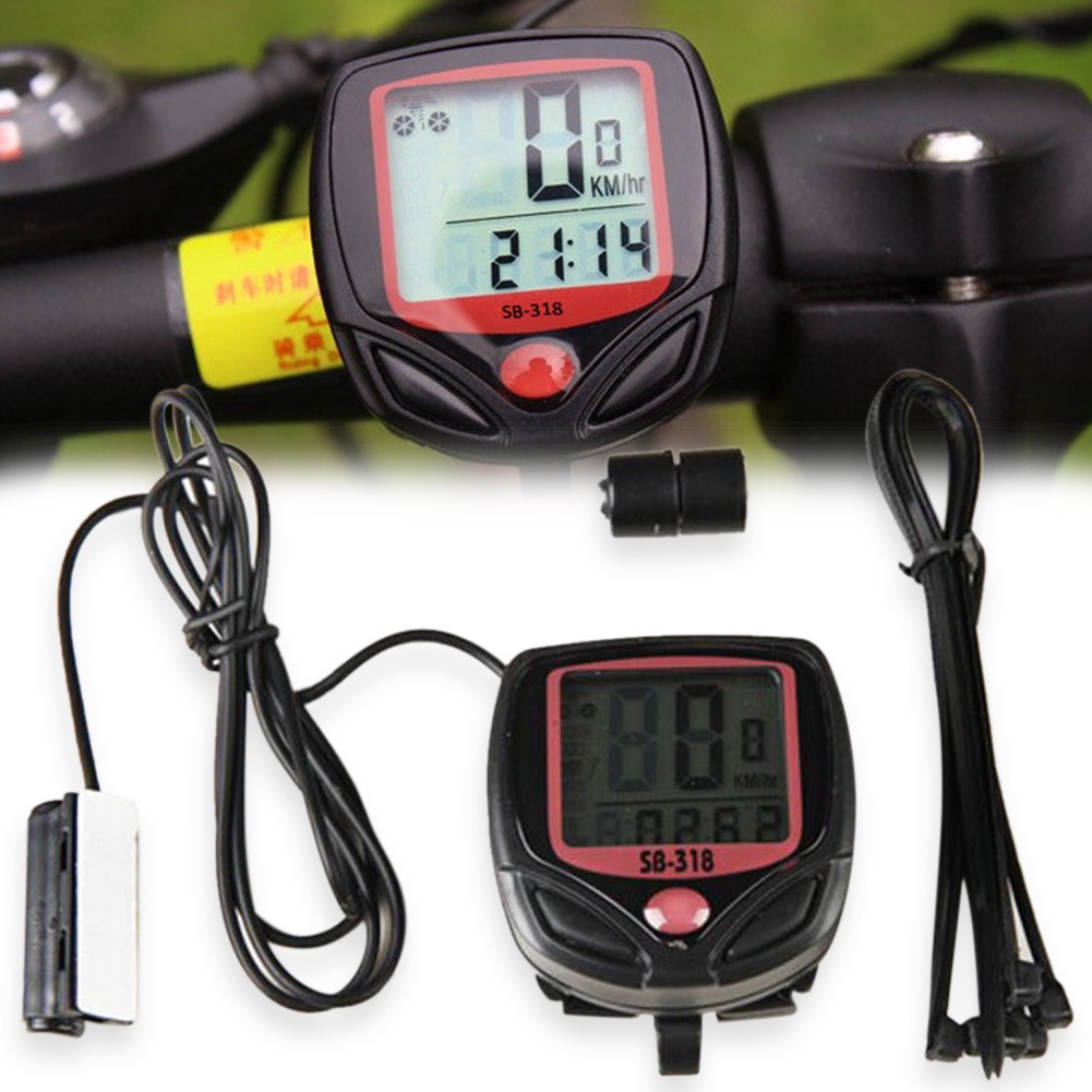Đồng Hồ Đo Tốc Độ Xe Đạp Leo Núi Chống Thấm Nước z Màn Hình LCD Dạ Quang