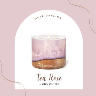 - tea rose - nến thơm 3 bấc bath and body works