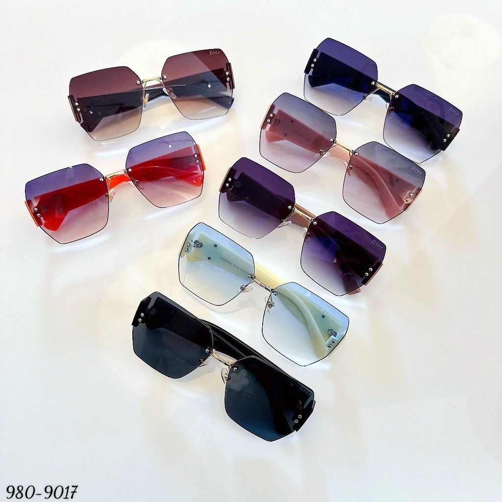 Kính Mắt Dáng Vuông Nữ Không Viền Gọng Phối Họa Tiết Siêu Cấp Thời Trang [980]