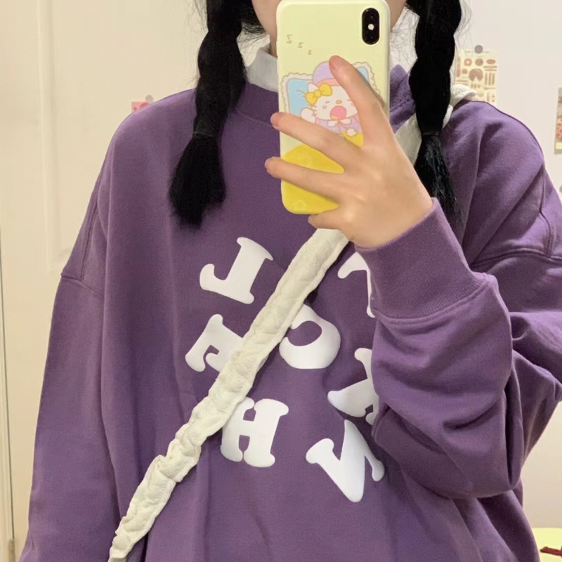 Áo thun NRVP tay dài dáng rộng in chữ phong cách Hàn Quốc 2023