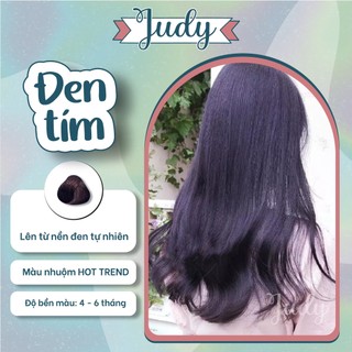 Thuốc nhuộm tóc màu Đen tím + Tặng trợ nhuộm và gang tay