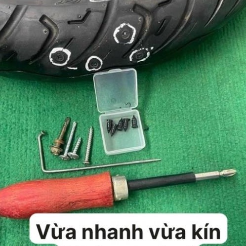 Bộ 10 vít vá lốp không săm khẩn cấp, siêu nhanh, tiện lợi. oczin