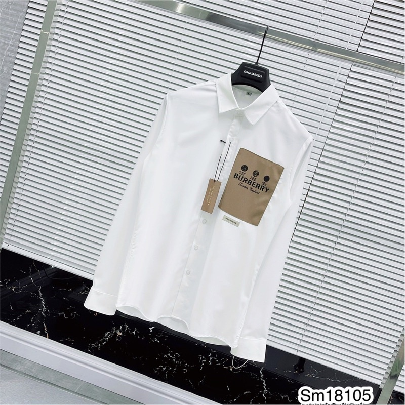 [Có video]Sơ Mi Nam Trắng Phối Túi BBR mới nhất