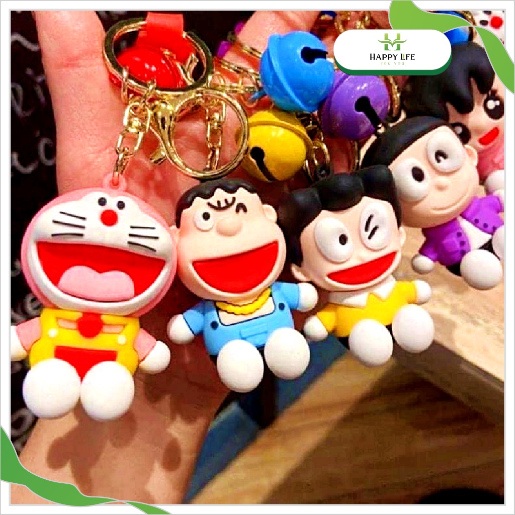 Móc khoá doraemon nobita, móc khóa cute dễ thương chất liệu silicon - Happy Life 4U