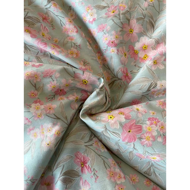 Set Vỏ chăn ga gối Cotton nguyên chất 100% hoạ tiết hoa cành