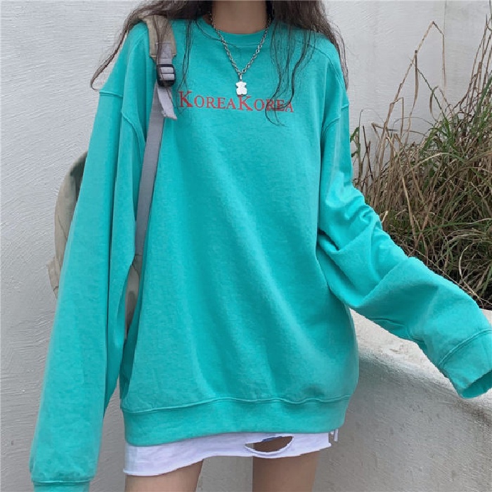 NRVP Mới Áo Thun Tay Dài Dáng Rộng In Chữ Phong Cách Hàn Quốc 2023