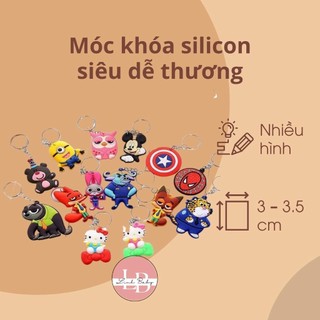Set 10 móc chìa khóa silicon kute treo chìa khóa ví điện thoại