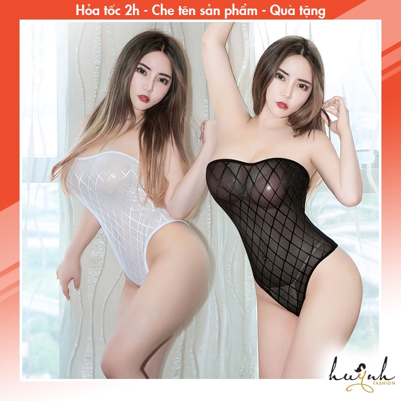 Bodysuit Sexy Đồ Ngủ Liền Thân Cúp Ngực Hở Đũng Gợi Cảm - B24