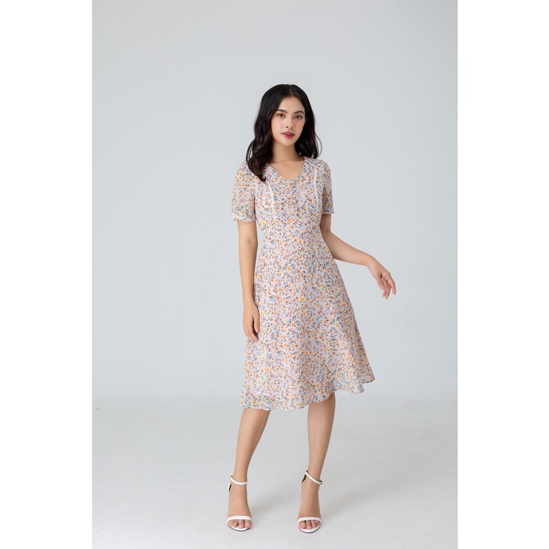 ĐẦM HOA NHÍ VIỀN REN 3421