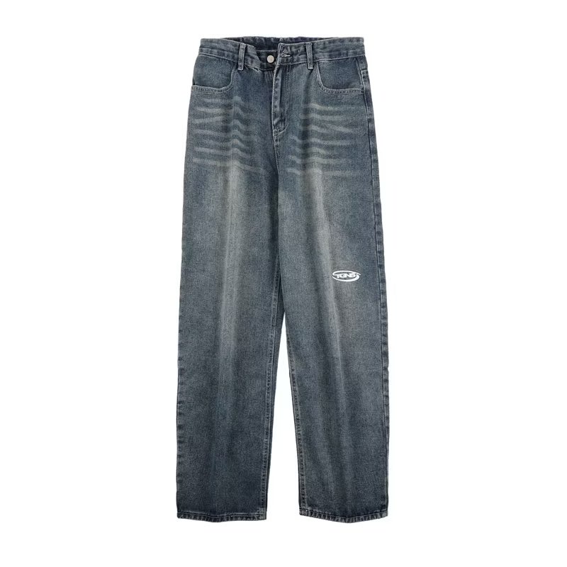 Quần jeans Dài Dáng Rộng Phong Cách Thời Trang Hàn Quốc Cho Nam Giới Size S-3XL